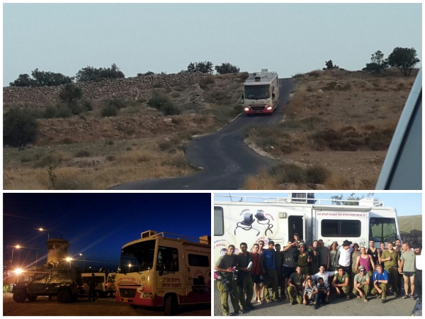 שבוע של פעילות: ניידות חב"ד עם חיילי צה"ל